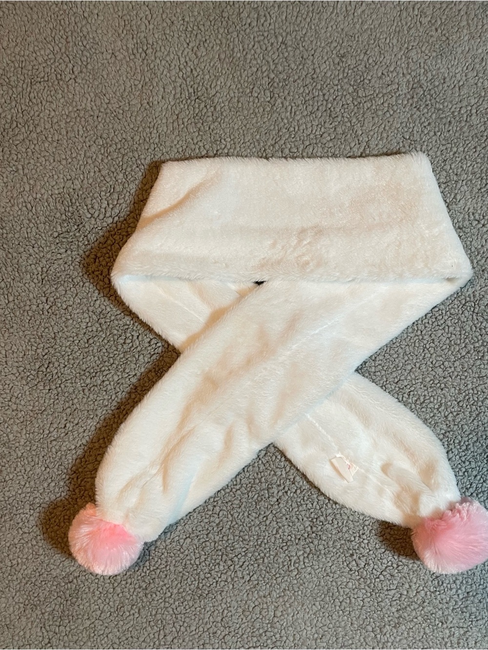 Cream and pink bunny ears scarf #kawaii #pastel #coquette